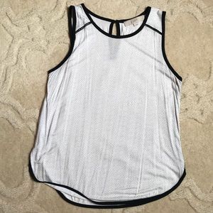 LOFT black and white polka dot tank shirt